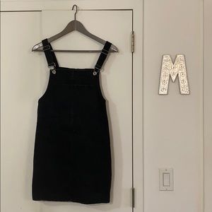 Black overall dress